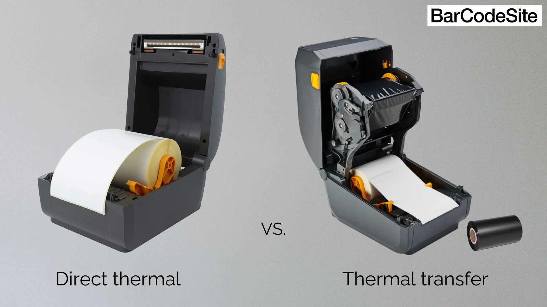 Differences between thermal transfer and direct thermal label printers